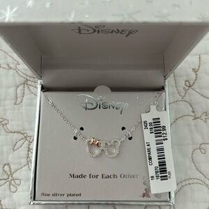 NWT Disney Mickey and Minnie Necklace